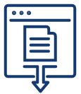 A document icon is shown with a download arrow underneath it