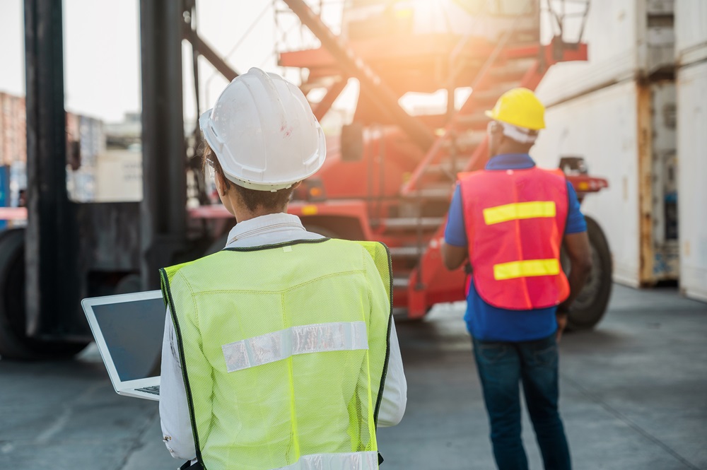 Harbor Workers on the Job