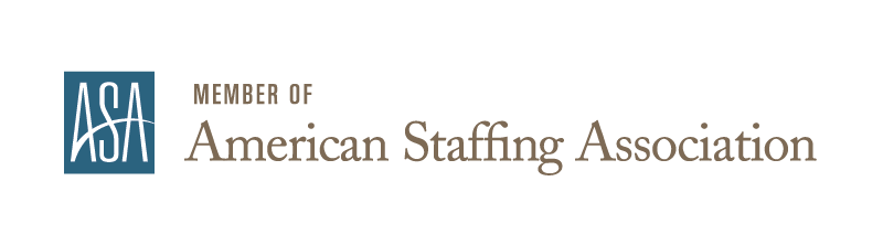 The American Staffing Association Logo followed by text that states "Member of American staffing Association"
